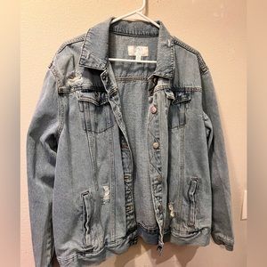 Oversized women’s jean jacket